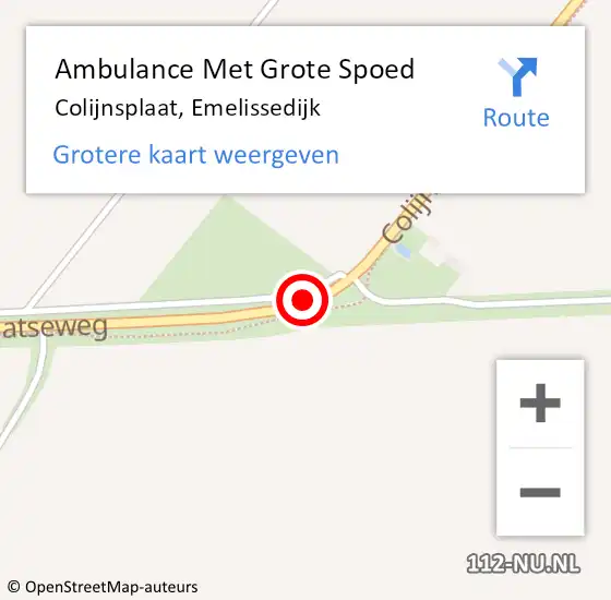 Locatie op kaart van de 112 melding: Ambulance Met Grote Spoed Naar Colijnsplaat, Emelissedijk op 9 januari 2017 18:16