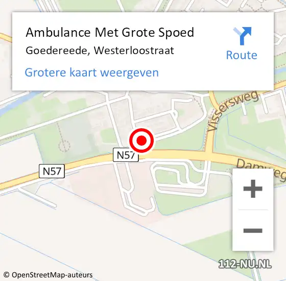 Locatie op kaart van de 112 melding: Ambulance Met Grote Spoed Naar Goedereede, Westerloostraat op 13 januari 2017 12:08
