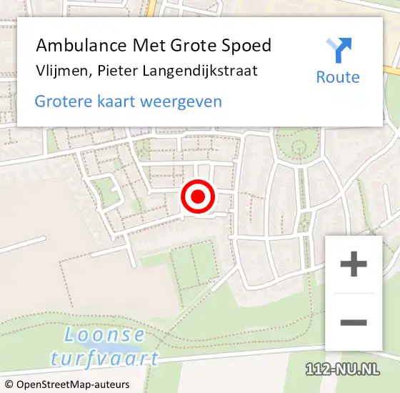 Locatie op kaart van de 112 melding: Ambulance Met Grote Spoed Naar Vlijmen, Pieter Langendijkstraat op 14 januari 2017 11:37