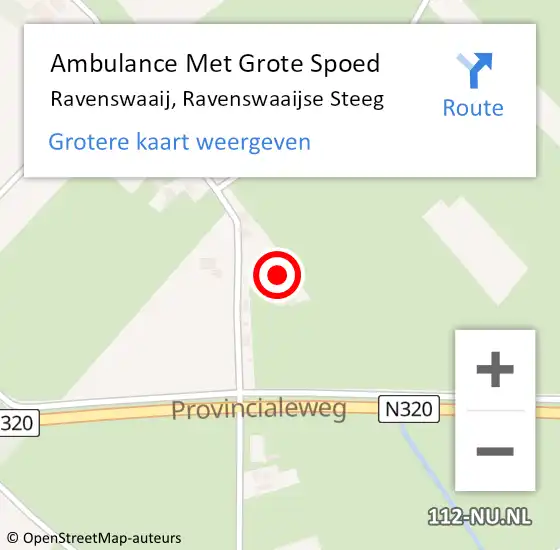 Locatie op kaart van de 112 melding: Ambulance Met Grote Spoed Naar Ravenswaaij, Ravenswaaijse Steeg op 19 januari 2017 23:24