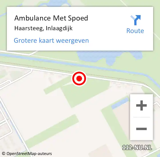 Locatie op kaart van de 112 melding: Ambulance Met Spoed Naar Haarsteeg, Inlaagdijk op 20 januari 2017 04:24