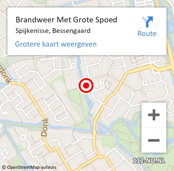 Locatie op kaart van de 112 melding: Brandweer Met Grote Spoed Naar Spijkenisse, Bessengaard op 20 januari 2017 08:39