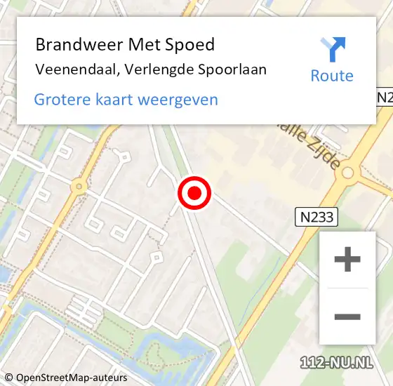 Locatie op kaart van de 112 melding: Brandweer Met Spoed Naar Veenendaal, Verlengde Spoorlaan op 22 januari 2017 02:23