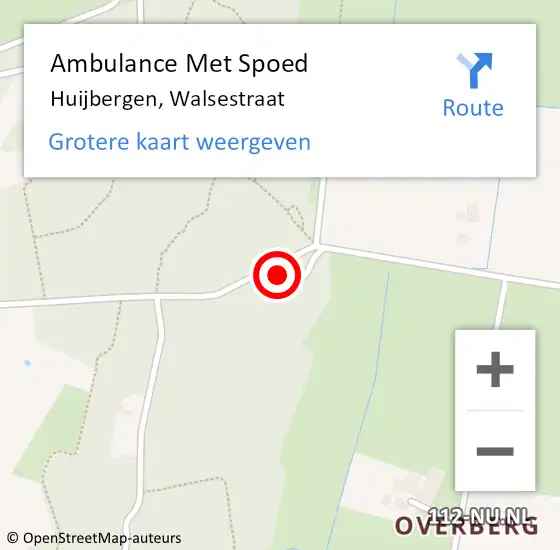 Locatie op kaart van de 112 melding: Ambulance Met Spoed Naar Huijbergen, Walsestraat op 22 januari 2017 10:34