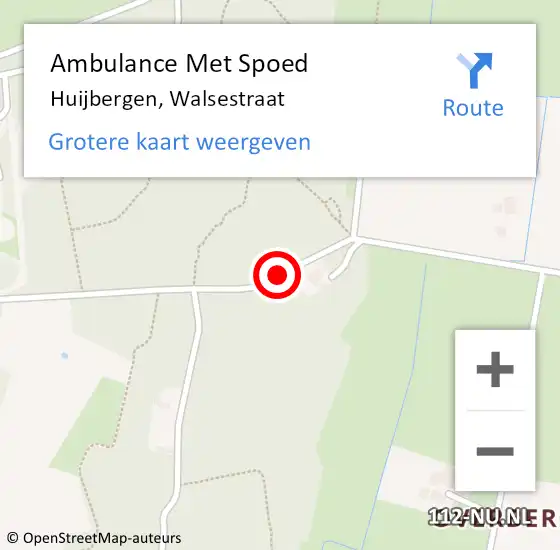 Locatie op kaart van de 112 melding: Ambulance Met Spoed Naar Huijbergen, Walsestraat op 22 januari 2017 15:29