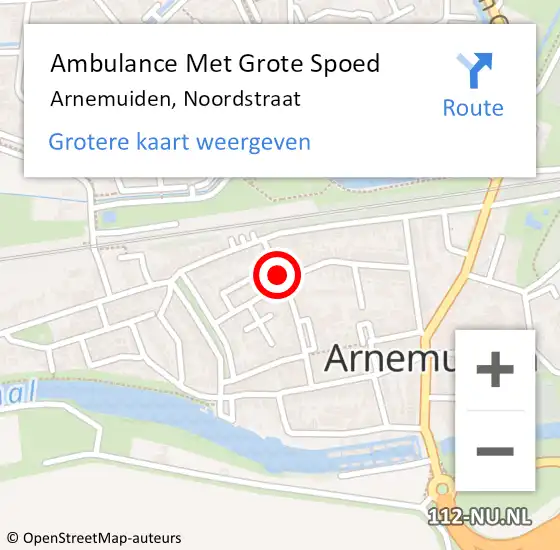 Locatie op kaart van de 112 melding: Ambulance Met Grote Spoed Naar Arnemuiden, Noordstraat op 9 januari 2014 02:23