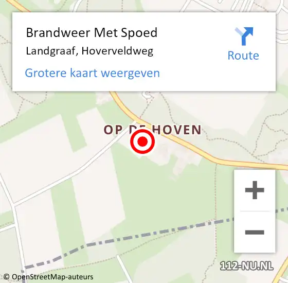 Locatie op kaart van de 112 melding: Brandweer Met Spoed Naar Landgraaf, Hoverveldweg op 27 januari 2017 13:10