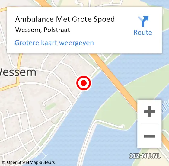 Locatie op kaart van de 112 melding: Ambulance Met Grote Spoed Naar Wessem, Polstraat op 18 september 2013 19:06