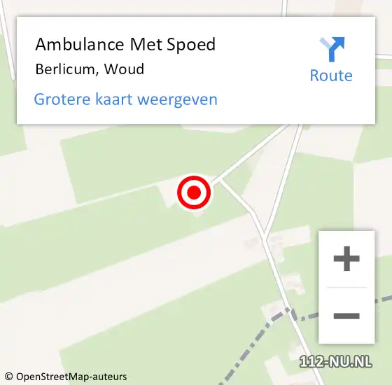 Locatie op kaart van de 112 melding: Ambulance Met Spoed Naar Berlicum, Woud op 28 januari 2017 16:06