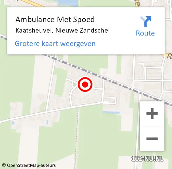 Locatie op kaart van de 112 melding: Ambulance Met Spoed Naar Kaatsheuvel, Nieuwe Zandschel op 29 januari 2017 16:52