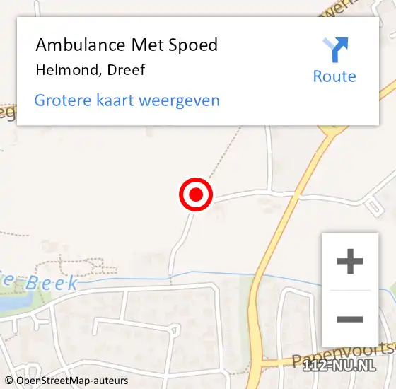 Locatie op kaart van de 112 melding: Ambulance Met Spoed Naar Helmond, Dreef op 30 januari 2017 16:39