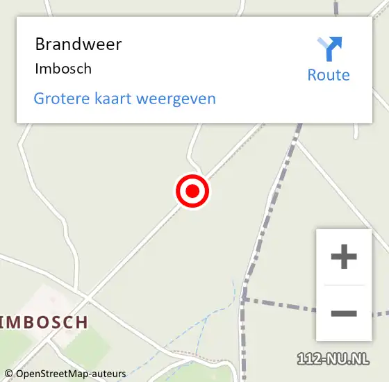 Locatie op kaart van de 112 melding: Brandweer Imbosch op 4 februari 2017 08:22