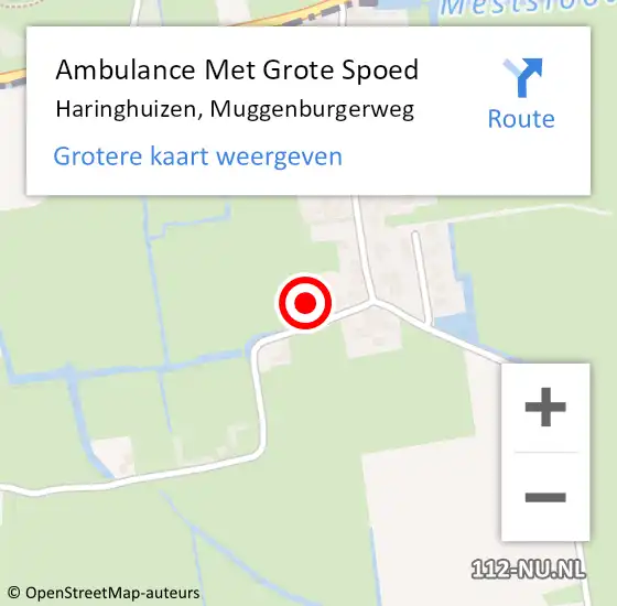 Locatie op kaart van de 112 melding: Ambulance Met Grote Spoed Naar Haringhuizen, Muggenburgerweg op 5 februari 2017 23:55