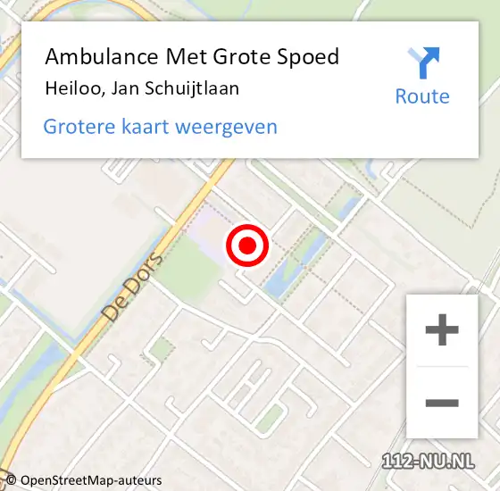 Locatie op kaart van de 112 melding: Ambulance Met Grote Spoed Naar Heiloo, Jan Schuijtlaan op 10 februari 2017 15:05