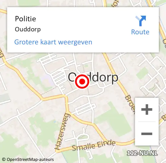 Locatie op kaart van de 112 melding: Politie Oudorp op 14 februari 2017 20:55