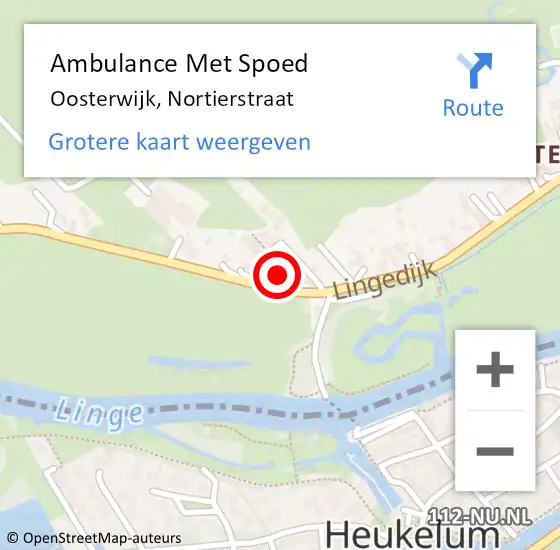 Locatie op kaart van de 112 melding: Ambulance Met Spoed Naar Oosterwijk, Nortierstraat op 21 februari 2017 17:12