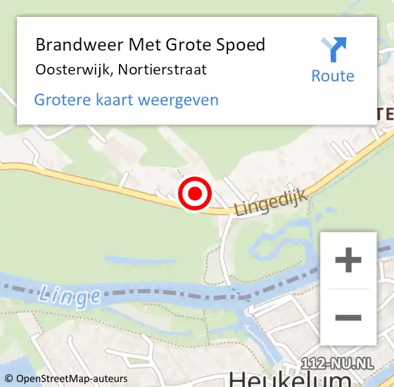 Locatie op kaart van de 112 melding: Brandweer Met Grote Spoed Naar Oosterwijk, Nortierstraat op 21 februari 2017 17:28