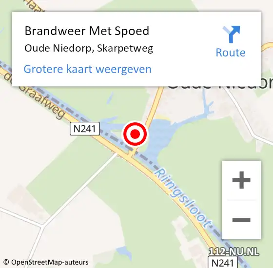 Locatie op kaart van de 112 melding: Brandweer Met Spoed Naar Oude Niedorp, Skarpetweg op 23 februari 2017 18:30