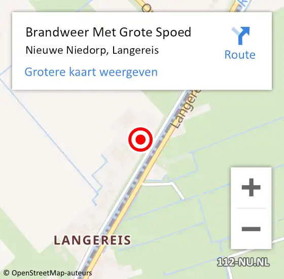 Locatie op kaart van de 112 melding: Brandweer Met Grote Spoed Naar Nieuwe Niedorp, Langereis op 23 februari 2017 22:29