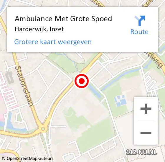 Locatie op kaart van de 112 melding: Ambulance Met Grote Spoed Naar Harderwijk, Inzet op 12 januari 2014 11:35