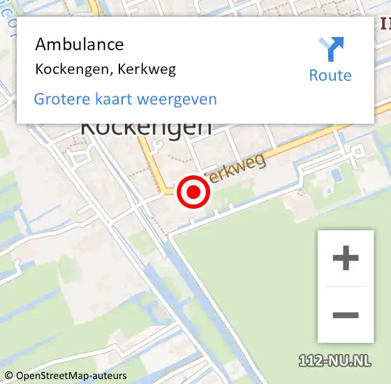 Locatie op kaart van de 112 melding: Ambulance Kockengen, Kerkweg op 8 maart 2017 17:18