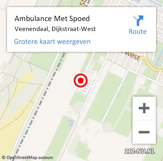 Locatie op kaart van de 112 melding: Ambulance Met Spoed Naar Veenendaal, Dijkstraat-West op 9 maart 2017 14:42