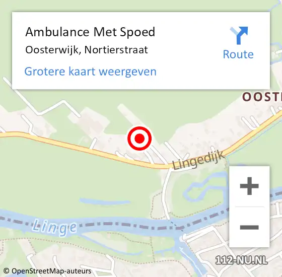Locatie op kaart van de 112 melding: Ambulance Met Spoed Naar Oosterwijk, Nortierstraat op 11 maart 2017 08:19
