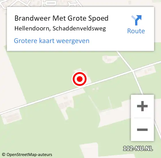 Locatie op kaart van de 112 melding: Brandweer Met Grote Spoed Naar Hellendoorn, Schaddenveldsweg op 15 maart 2017 07:34