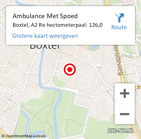 Locatie op kaart van de 112 melding: Ambulance Met Spoed Naar Boxtel, Mgr.Bekkersstraat op 20 maart 2017 09:26