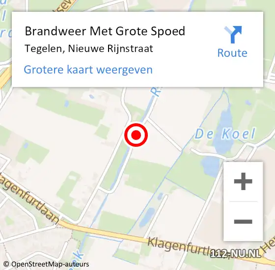 Locatie op kaart van de 112 melding: Brandweer Met Grote Spoed Naar Tegelen, Nieuwe Rijnstraat op 20 maart 2017 10:52