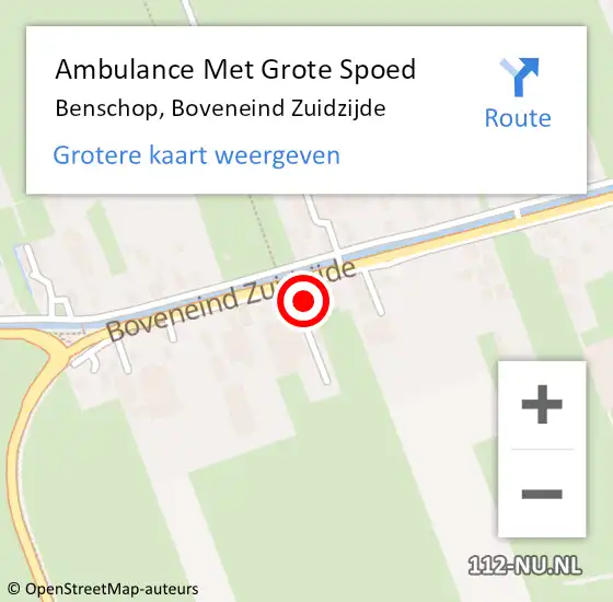 Locatie op kaart van de 112 melding: Ambulance Met Grote Spoed Naar Benschop, Boveneind Zuidzijde op 22 maart 2017 19:37