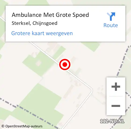 Locatie op kaart van de 112 melding: Ambulance Met Grote Spoed Naar Sterksel, Chijnsgoed op 24 maart 2017 08:56