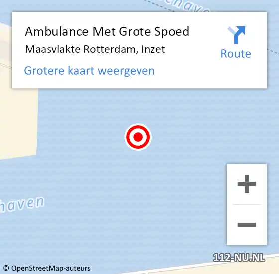 Locatie op kaart van de 112 melding: Ambulance Met Grote Spoed Naar Maasvlakte Rotterdam, Inzet op 27 maart 2017 15:37