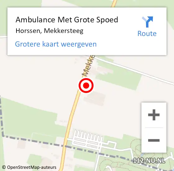Locatie op kaart van de 112 melding: Ambulance Met Grote Spoed Naar Horssen, Mekkersteeg op 28 maart 2017 04:35