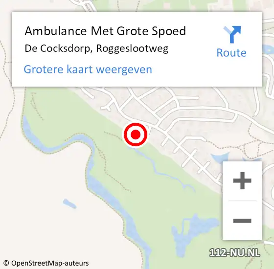 Locatie op kaart van de 112 melding: Ambulance Met Grote Spoed Naar De Cocksdorp, Roggeslootweg op 29 maart 2017 09:04