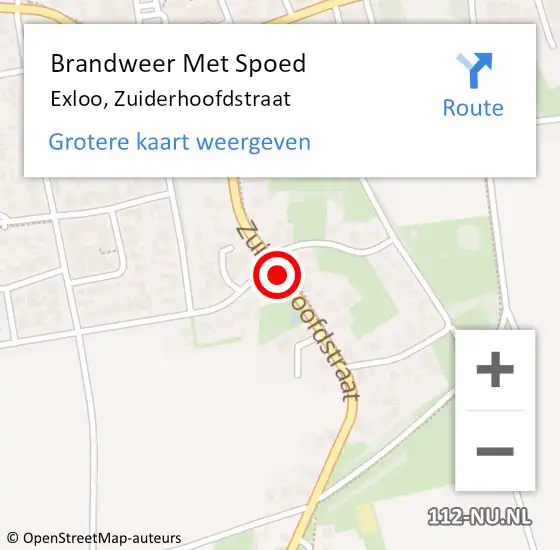 Locatie op kaart van de 112 melding: Brandweer Met Spoed Naar Exloo, Zuiderhoofdstraat op 31 maart 2017 03:59
