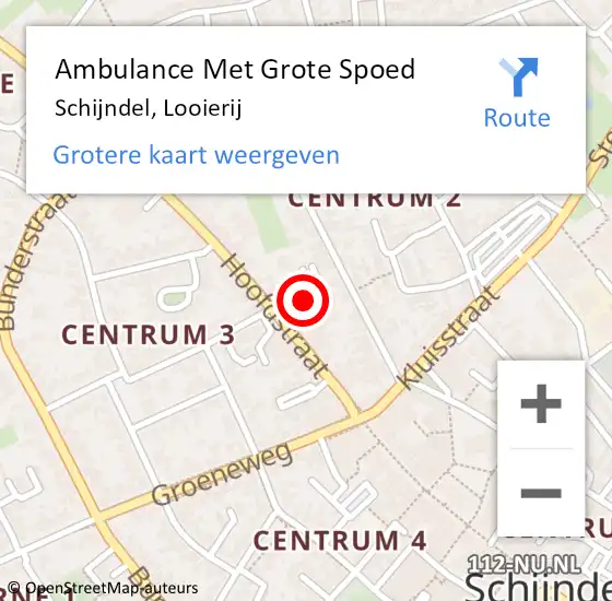Locatie op kaart van de 112 melding: Ambulance Met Grote Spoed Naar Schijndel, Looierij op 31 maart 2017 10:42