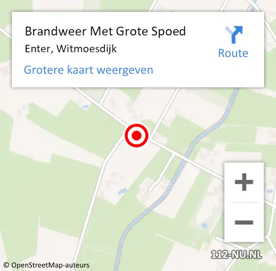 Locatie op kaart van de 112 melding: Brandweer Met Grote Spoed Naar Enter, Witmoesdijk op 31 maart 2017 17:26