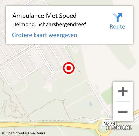 Locatie op kaart van de 112 melding: Ambulance Met Spoed Naar Helmond, Schaarsbergendreef op 7 april 2017 17:32