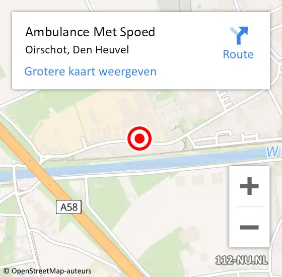 Locatie op kaart van de 112 melding: Ambulance Met Spoed Naar Oirschot, Den Heuvel op 9 april 2017 11:17