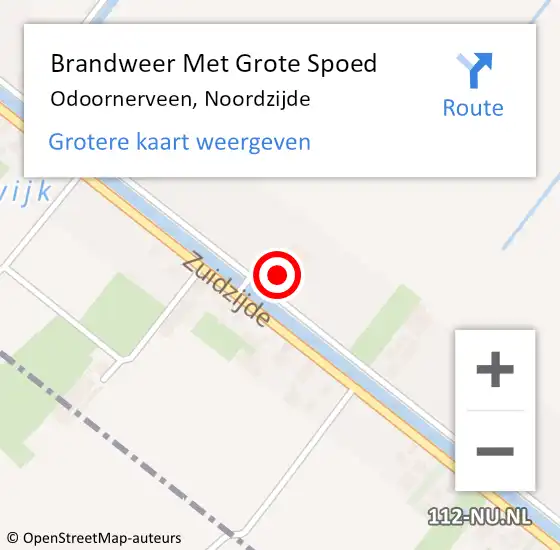 Locatie op kaart van de 112 melding: Brandweer Met Grote Spoed Naar Odoornerveen, Noordzijde op 12 april 2017 17:53