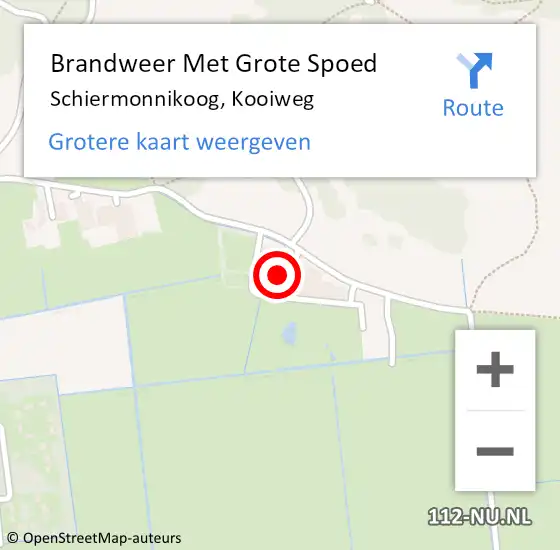 Locatie op kaart van de 112 melding: Brandweer Met Grote Spoed Naar Schiermonnikoog, Kooiweg op 12 april 2017 21:49