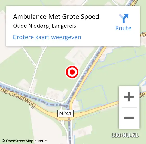 Locatie op kaart van de 112 melding: Ambulance Met Grote Spoed Naar Oude Niedorp, Langereis op 15 april 2017 18:02
