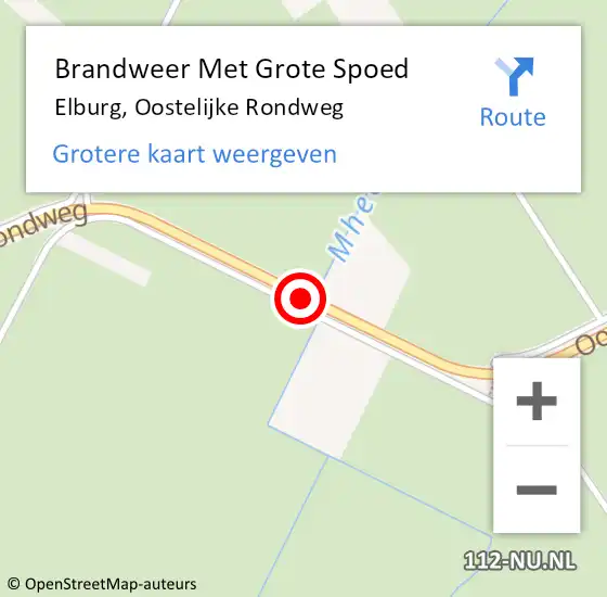 Locatie op kaart van de 112 melding: Brandweer Met Grote Spoed Naar Elburg, Oostelijke Rondweg op 19 april 2017 17:21