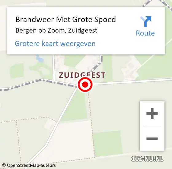 Locatie op kaart van de 112 melding: Brandweer Met Grote Spoed Naar Bergen op Zoom, Zuidgeest op 21 april 2017 14:30