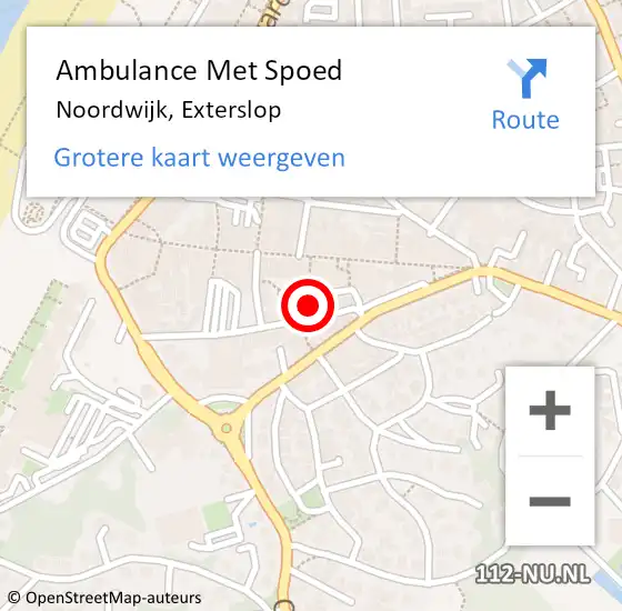 Locatie op kaart van de 112 melding: Ambulance Met Spoed Naar Noordwijk, Exterslop op 22 april 2017 00:42
