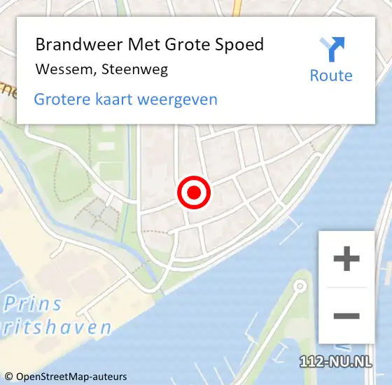 Locatie op kaart van de 112 melding: Brandweer Met Grote Spoed Naar Wessem, Steenweg op 24 april 2017 01:23