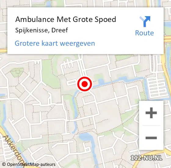 Locatie op kaart van de 112 melding: Ambulance Met Grote Spoed Naar Spijkenisse, Dreef op 26 april 2017 15:46