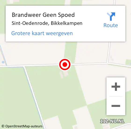 Locatie op kaart van de 112 melding: Brandweer Geen Spoed Naar Sint-Oedenrode, Bikkelkampen op 27 april 2017 19:15