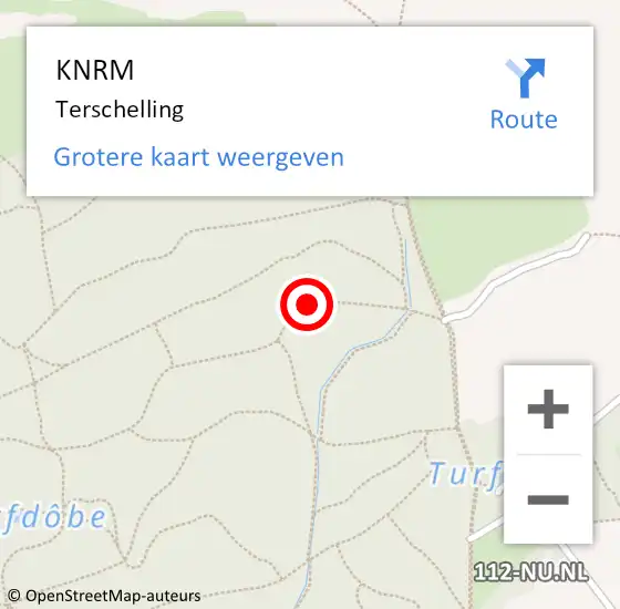Locatie op kaart van de 112 melding: KNRM Terschelling op 29 april 2017 04:59